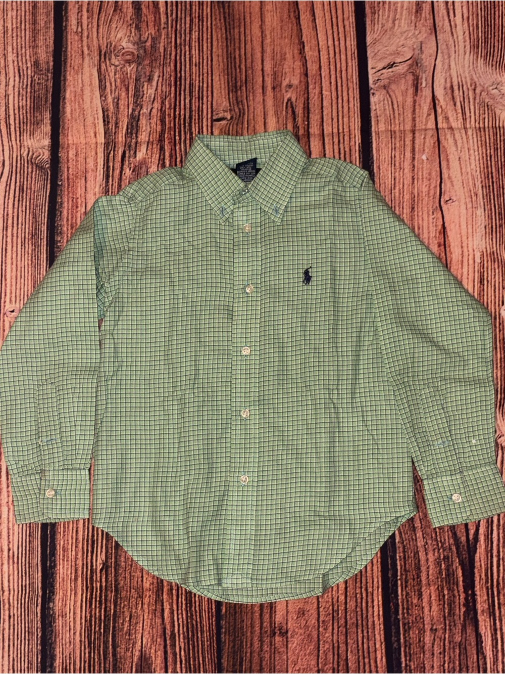 Ralph Lauren Green Plaid Button-Down Shirt